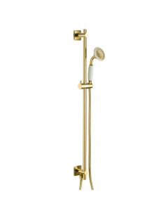Grosvenor Slide Rail Shower Kit Traditional Handset Gold