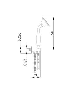 Grosvenor Wall Outlet Handset Shower Kit Chrome