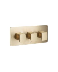Hix 3 Lever 2 Way Shower Valve Brass