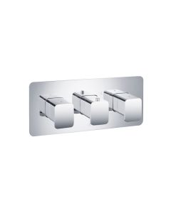 Hix 3 Lever 2 Way Shower Valve Chrome