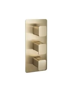 Hix 3 Lever 2 Way Shower Valve Brass