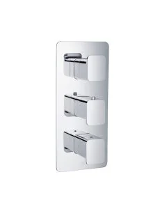 Hix 3 Lever 2 Way Shower Valve Chrome