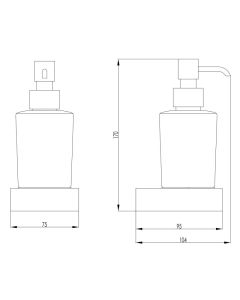 Hix Soap Dispenser Brass