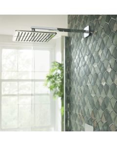 Hix Square 250mm Shower Head Chrome