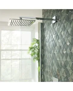 Hix Square 250mm Shower Head Chrome