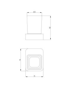 Hix Tumbler Holder Brass