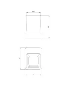 Hix Tumbler Holder Black