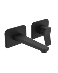 Hix Wall Mounted Basin Mixer Black
