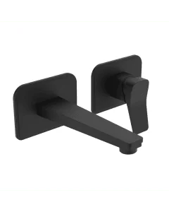 Hix Wall Mounted Basin Mixer Black