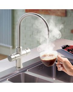 Instant Boiling Water Sink Mixer Tap Stainless Steel