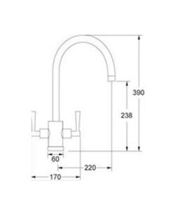 Newbury Kitchen Sink Mixer Tap Chrome