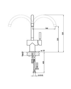 Sleek Kitchen Sink Mixer Tap Chrome