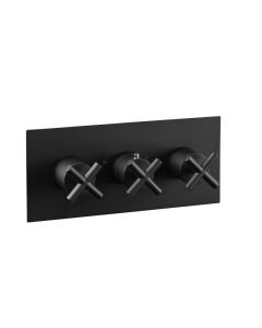 Solex 2 Way 3 Handle Shower Valve Black