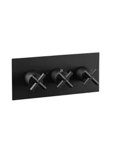 Solex 2 Way 3 Handle Shower Valve Black
