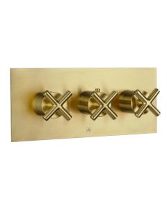 Solex 2 Way 3 Handle Shower Valve Brass