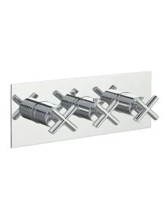 Solex 2 Way 3 Handle Shower Valve Chrome