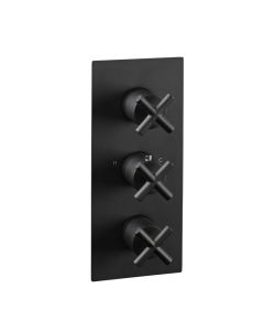 Solex 2-Way 3 Handle Shower Valve Black