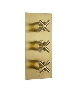 Solex 2-Way 3 Handle Shower Valve Brass