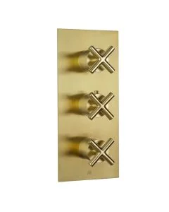 Solex 2-Way 3 Handle Shower Valve Brass