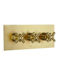 Solex 3 Way 3 Handle Shower Valve Brass