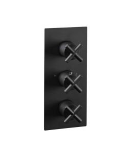 Solex 3-Way 3 Handle Shower Valve Black