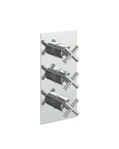 Solex 3-Way 3 Handle Shower Valve Chrome