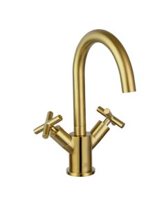Solex Monobloc Basin Mixer Brushed Brass