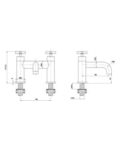 Solex Bath Filler Brushed Brass