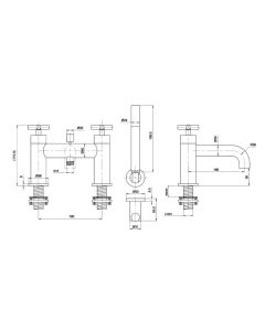 Solex Bath Shower Mixer Brushed Brass