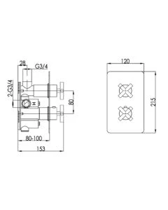 Solex Thermostatic Shower Valve Chrome