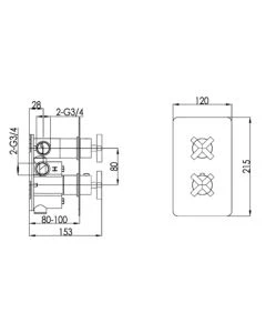 Solex 3 Way Thermostatic Shower Valve Chrome