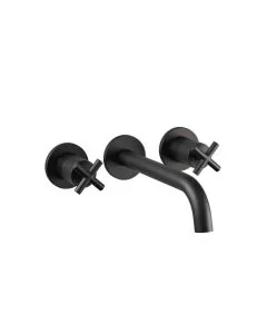 Solex Wall Mounted Basin Mixer Black