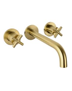 Solex Wall Mounted Basin Mixer Brass