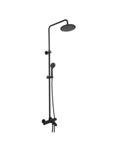 VOS 3 Way Thermostatic Shower Riser Kit Matt Black