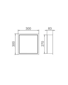 VOS Square Shower Niche Brushed Brass