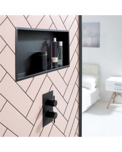 VOS Rectangular Shower Niche Matt Black