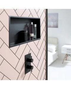 VOS Rectangular Shower Niche Matt Black