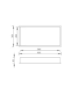 VOS Rectangular Shower Niche Brushed Brass
