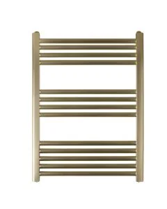 JTP VOS 800 x 600 Straight Towel Rail Brushed Brass