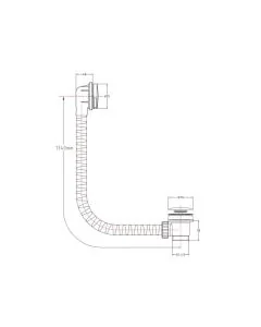 VOS Click Clack Bath Waste Matt Black