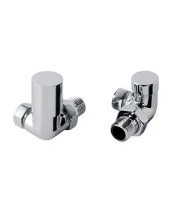 JTP VOS Corner Radiator Valves Chrome 