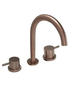 VOS Deck Mounted Basin Mixer Bronze