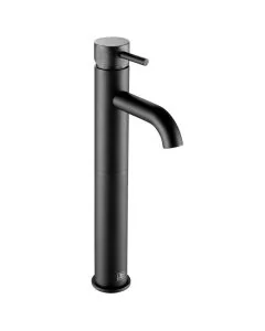 VOS Designer Handle Tall Basin Mixer Matt Black