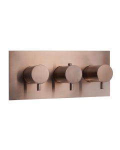 VOS 3 Lever 2 Way Horizontal Shower Valve Bronze