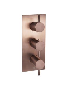 VOS 3 Lever 2 Way Vertical Shower Valve Bronze