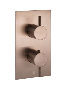 VOS 2 Way Thermostatic Shower Valve Bronze
