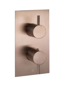 VOS 2 Way Thermostatic Shower Valve Bronze