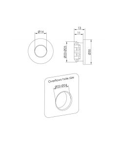 VOS Overflow Cover Brushed Brass