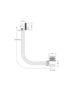 VOS Overflow Bath Filler Brushed Bronze