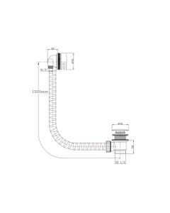 VOS Overflow Bath Filler Brushed Black